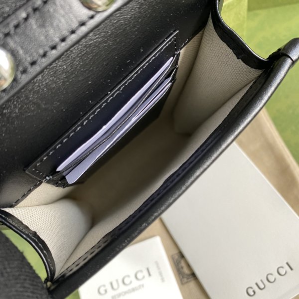 Best Replica Gucci GG embossed mini 625571 black bag Dola Gucci 45693